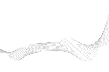 Fototapeta premium Abstract vector modern background with blue wavy lines and particles. Technology backdrop. 
