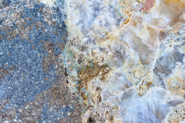 天然石で作られたプレートのクローズアップ