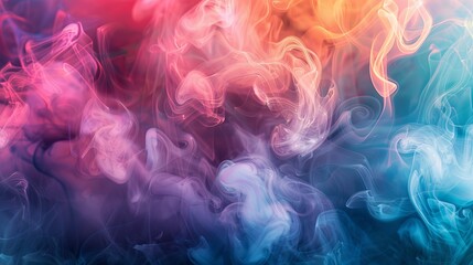 Obraz premium Abstract colorful smoke background, vibrant and dynamic visual concept
