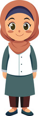 illustration of a Muslim elementary student

