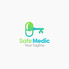 Safe Medic Logo Vector Template Design. Good for Business, Start up, Agency, and Organization