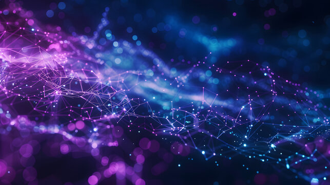 Abstract technology particles, Big Data Vizualisation Concept, abstract background
