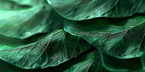 Obraz premium Close-up green leaf
