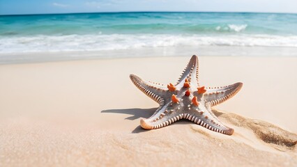a Starfish on a Sandy Beach
