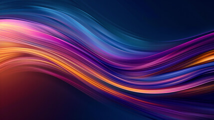 Obraz premium Abstract fluid 3D rendering of colorful shapes with smooth lines and iridescent colors, set against a dark background for a modern minimalist design.