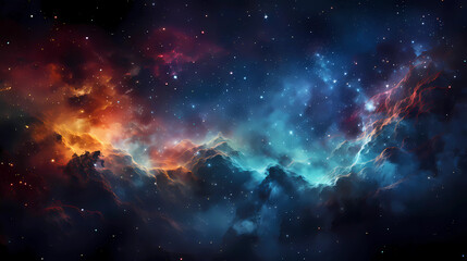 Fototapeta premium galaxy, a cosmic masterpiece in its own right, is surrounded by shimmering cosmic dust, creating an ethereal aura that enhances the celestial spectacle.