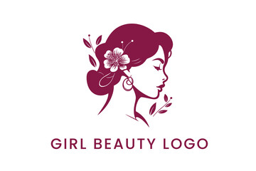 woman face Logo Vector Sublimation Design