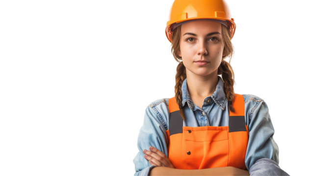 construction worker with helmet