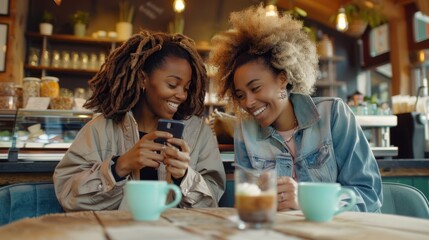 Friends enjoying coffee together