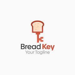 Bread Key Logo Vector Template Design. Good for Business, Start up, Agency, and Organization