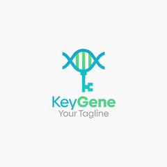Key Gene Logo Vector Template Design. Good for Business, Start up, Agency, and Organization