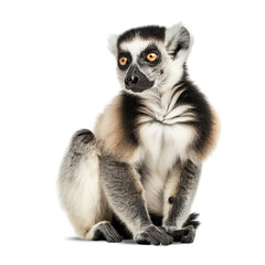 close up of a lemur sitting