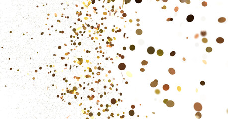 Elegant Embrace: Mesmerizing 3D Illustration Depicting Swirling gold Confetti