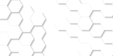 Naklejka premium Vector White Hexagonal Background. Luxury White Pattern. Vector Illustration. 3D Futuristic abstract honeycomb mosaic white background. geometric mesh cell texture. modern futuristic wallpaper.