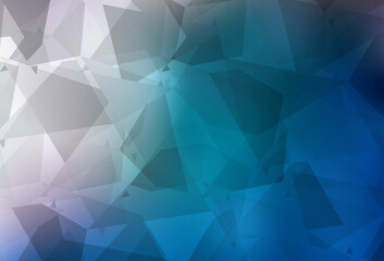 Obraz premium Light BLUE vector template with chaotic poly shapes.