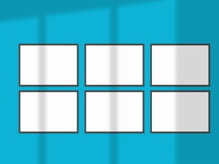 Obraz premium Photo frame mockup on sunshine