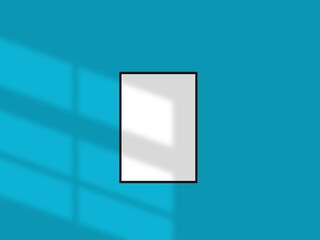 Photo frame mockup on sunshine