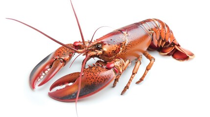 Close-up of a Fresh Lobster with Claws Extended