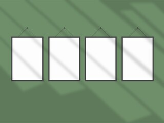 Portrait poster frame mockup with copy space