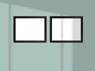 Picture poster frame isolated frame. Blank portfolio mockup