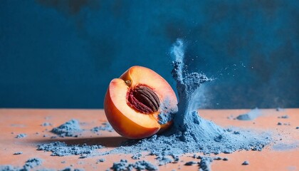 splash of blue powder