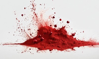 splash of cherry red powder