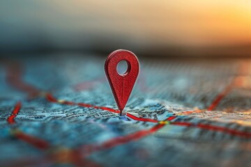 Map with Location Pin