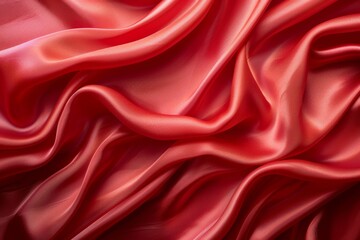 Obraz premium Red Silk Fabric Background