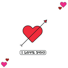 I love you, justifies the involvement of you and the other person. It not only means that there is love for you, but it also means that the love for you is from me, creating emotional. vector file