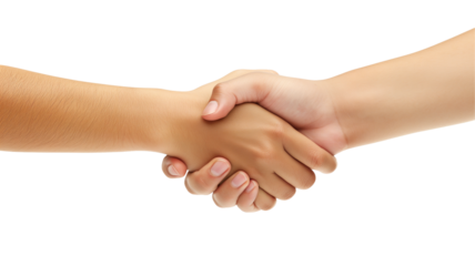 handshake isolated on white background