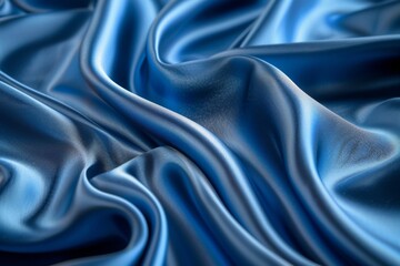 Obraz premium Elegant Blue Silk Fabric