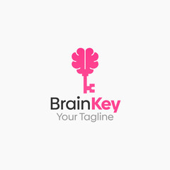 Brain Key Logo Vector Template Design. Good for Business, Start up, Agency, and Organization