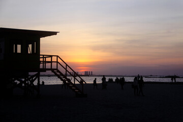 sunset on the beach