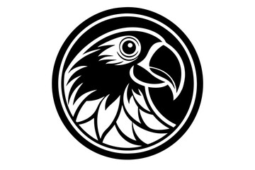  parrot head logo icon vector illustration