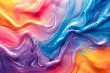 Obraz premium Vibrant Abstract Fluid Art