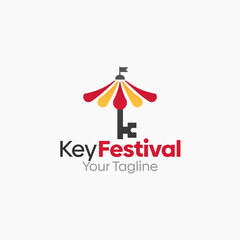 Key Festival Logo Vector Template Design. Good for Business, Start up, Agency, and Organization