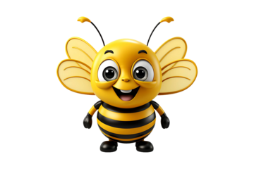 Animal bee cartoon insect Isolated on transparent background