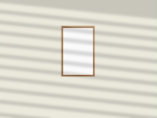 Photo frame mockup with shadow overlay and pastel color background