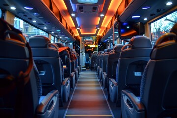 Obraz premium Modern Bus Interior