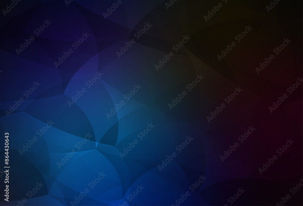 Poster Dark BLUE vector pattern with polygonal style.