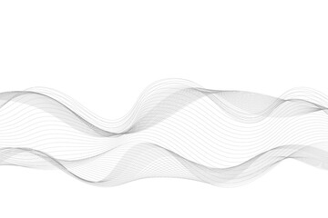 Abstract vector modern background with blue wavy lines and particles. Technology backdrop.
