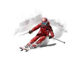 skier in the mountains