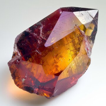 A vibrant Cacoxenite gemstone showcasing its intricate internal structure