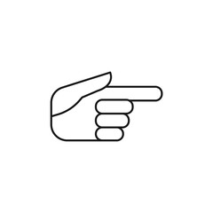 Hand gesture icon set line vector illustration isolated on white background