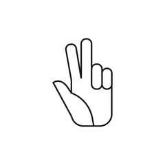 Hand gesture icon set line vector illustration isolated on white background