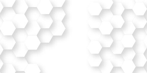 Vector White Hexagonal Background. Luxury White Pattern. Vector Illustration. 3D Futuristic abstract honeycomb mosaic white background. geometric mesh cell texture. modern futuristic wallpaper.