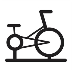 Exercise bike outline icon. Sports equipment symbol.Exercise bike icon design suitable for your website, mobile app and freelance needs. Isolated