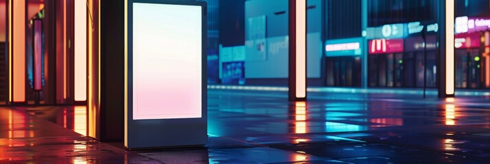 Futuristic public information signboard design Touchscreen interactive