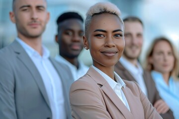 portrait of a smiling team