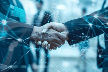 network handshake business suit